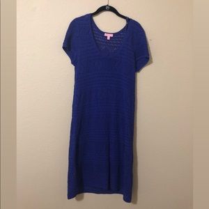 Indigo Macrame Lilly Pulitzer Dress, size L